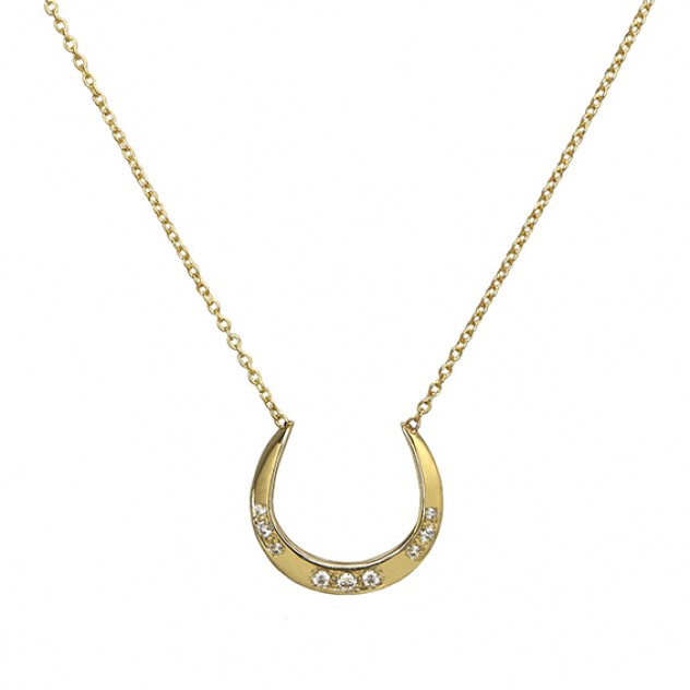 arc diamond necklace