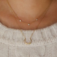 arc diamond necklace