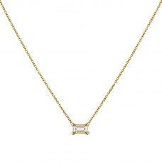 baguette diamond necklace