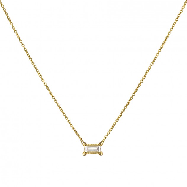 baguette diamond necklace