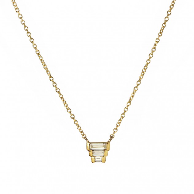 cascade diamond necklace