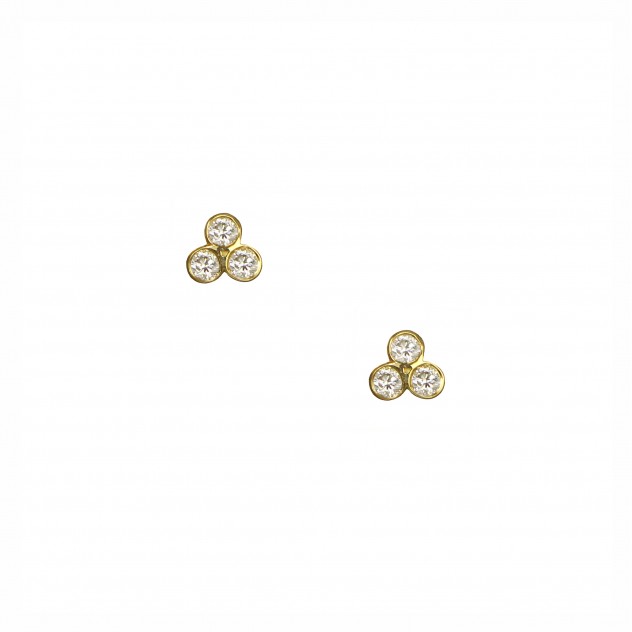 clover diamond studs