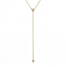 clover diamond lariat necklace