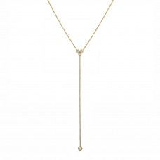 clover diamond lariat necklace