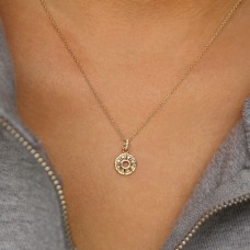 compass diamond necklace