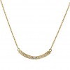 demilune diamond baguette necklace