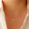 demilune diamond baguette necklace