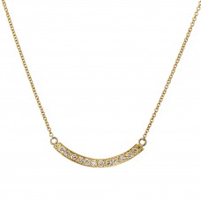 demilune diamond necklace