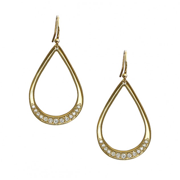 droplet diamond earrings