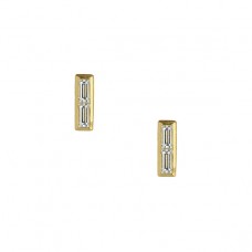 duality baguette diamond earrings