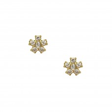 flower diamond earrings