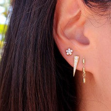 flower diamond earrings