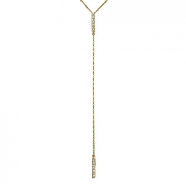 linear diamond lariat necklace