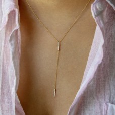 linear diamond lariat necklace