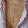 linear diamond lariat necklace