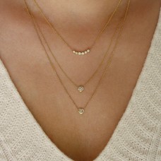 happy life petite diamond necklace