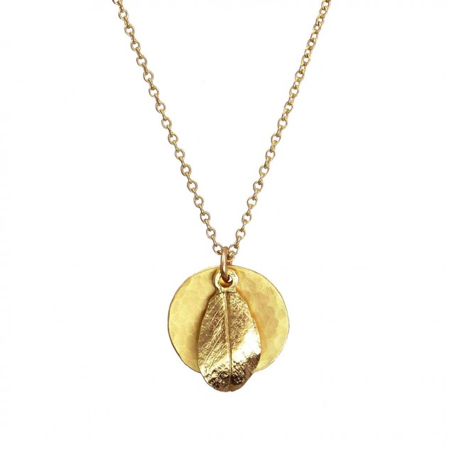 olivia leaf necklace