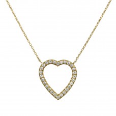 open heart grande necklace