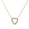 open heart petite necklace