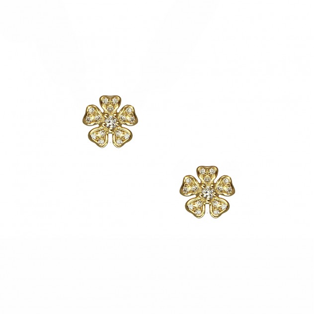 pansy diamond earrings