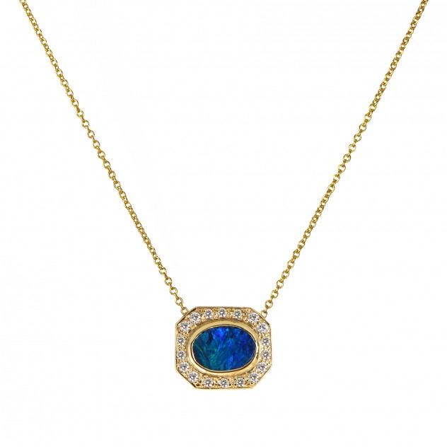 portrait opal necklace