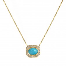 portrait turquoise necklace