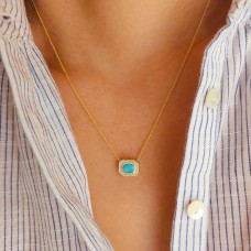 portrait turquoise necklace