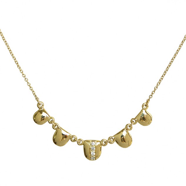 quintet diamond necklace