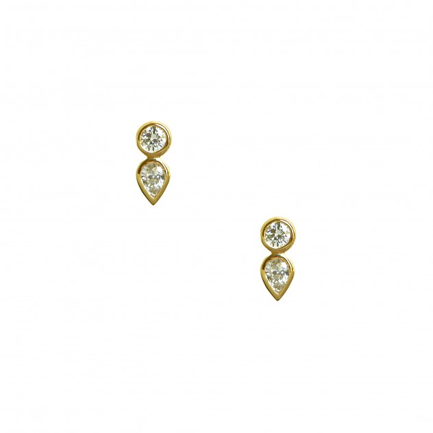 stepping stone diamond earrings