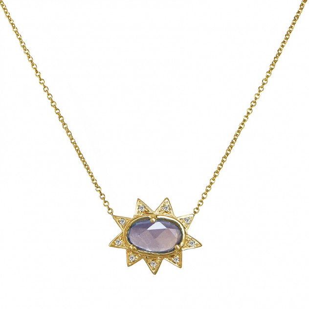 sunburst purple necklace