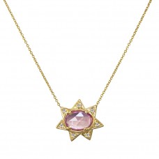 sunburst pink necklace