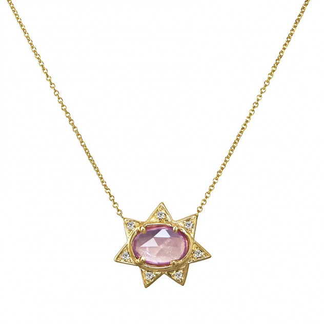 sunburst pink necklace