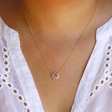 sunburst pink necklace